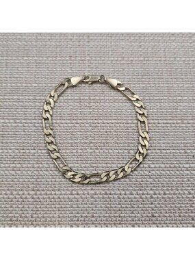 8 Inch Stainless Steel Figaro Link Chain Bracelet A7379
